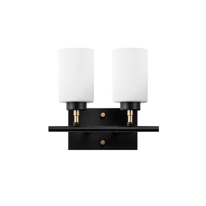 Opviq Lámpara de Pared de Metal y Cristal Negro, Dorado y Blanco Opviq Lámpara de Pared de Metal y Cristal Negro, Dorado y Blanco